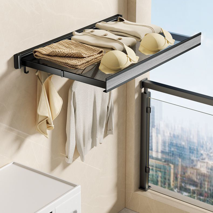 Adjustable%20Clothes%20Rack%20Stylish%20Lightweight%20Wall-mounted%20Hat%20Rack%20Compact%20Foldable%20Rack%20for%20Bathroom%20Storage%20Balcony%20Organizer%20-%20Image%205