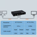 4K@60Hz 2x4 Switch 2 In 4 Out HDMI-compatible 5M/30M Extend Splitter Switcher With Audio Extractor for 4 Screen Monitor Display. 