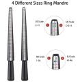 JAERBEE Ring Size Measuring Tool Set, Ring Mandrel Ring Sizer Gauge, Ring Sizing Stick and Ring Gauge for Finger Jewelry Making.