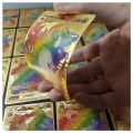 55Pcs Pokemon Rainbow Card Charizard Pikachu Arceus Gold Foil Silver Black English VSTAR VMAX Card Rare Battle Collection Cards. 