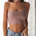 Tank Top Black Halter Crop Tops Women Summer Camis Backless Camisole Fashion Casual Tube Top Female Sleeveless Cropped Vest.