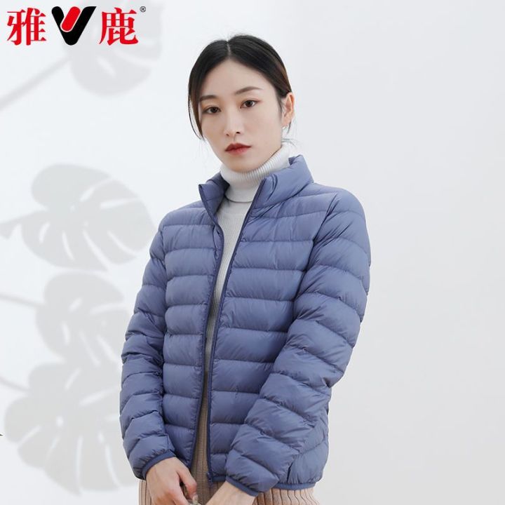 Yaloo%20down%20Jacket%20Women2023New%20Year's%20Small%20Stand%20Collar%20Lightweight%20Fashion%20Autumn%20and%20Winter%20White%20Duck%20down%20Coat%20Short%20-%20Image%203