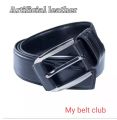 Black Artificial leather belt for men.