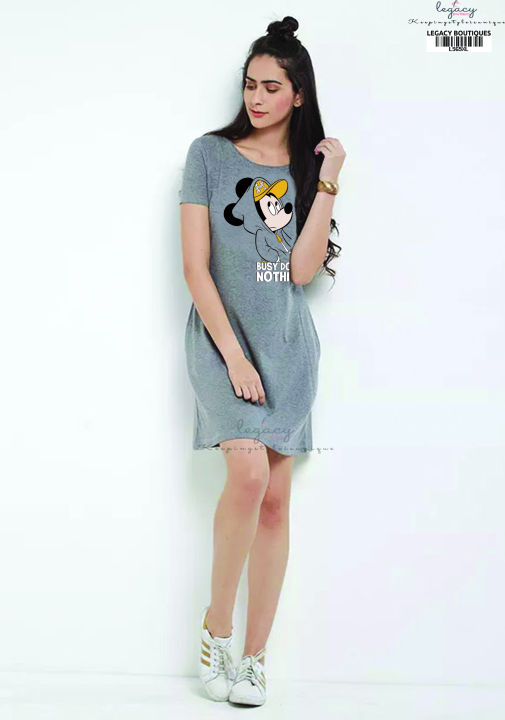 Stylish%20And%20Comfortable%20Ladies'%20Long%20T-Shirt%20-%20T%20Shirt%20For%20Women%20Girls%20Casual%20Cotton%20Summer%20Wear%20-%20Image%205
