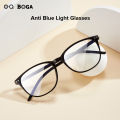 OQ BOGA 3 Colors Fashion Anti Blue Light Radiation Computer Glasses Women Men Eye Protection Plastic Oval Frame Eyewear.