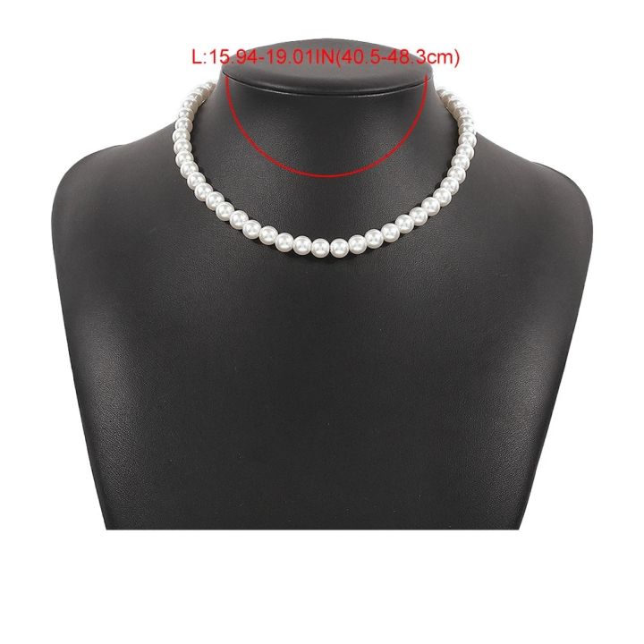 2023%20Trend%20Wedding%20Party%20Jewelry%20Big%20Pearl%20Choker%20Necklace%20For%20Women%20Elegant%20White%20Imitation%20Pearl%20Necklaces%20X0172%20-%20Image%204