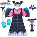Halloween Vampire Disguise Clothing Child Disney Junior Vampirina Dress with Wings Gloves Girls All Saints' Day Kids Costume.