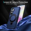 PlusCase for Samsung Galaxy A35 A55 5G Fulcrum Ring Kickstand Military Grade Drop Protection Shockproof Phone Case. 
