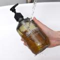 500ml Soap dispenser Easy-to-use Refillable Transparent Shampoo bottle Bathroom Plastic Shower  container for Bath Kitchen Home Hotels Travel. 