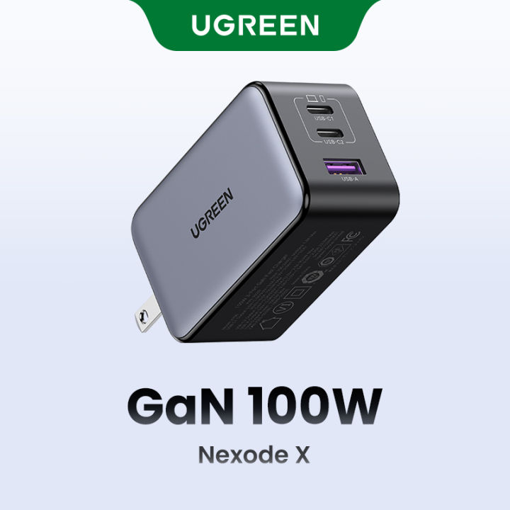 Nexode】UGREEN GaN PD 100W Fast Charger 4-Port 2C1A Type C USB A