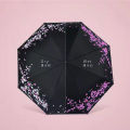 Cherry Blossom Automatic Non-automatic folding Umbrella Rain Women Sakura Flower Umbrella Female Rain Sun Parasol. 