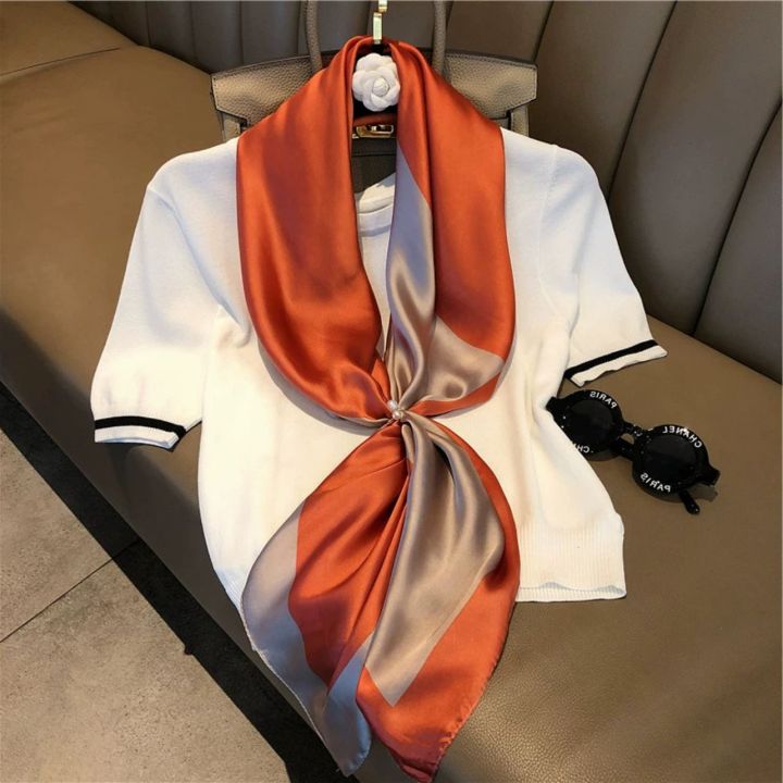 90cm%20Large%20Kerchief%20Silk-like%20Printed%20Satin%20Scarf%20Fashionable%20All-Match%20Scarf%20Scarf%20-%20Image%203