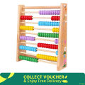 Wooden Abacus for Kids Math, Educational Counting Toy with 100 Beads, 123 Learning Number Abacus for Toddler, Mathematics Toy Beads Game for Preschool Children Kindergarten. 