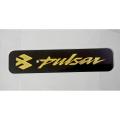 Pulsar Front Name Plate For Motorcycle gold. 