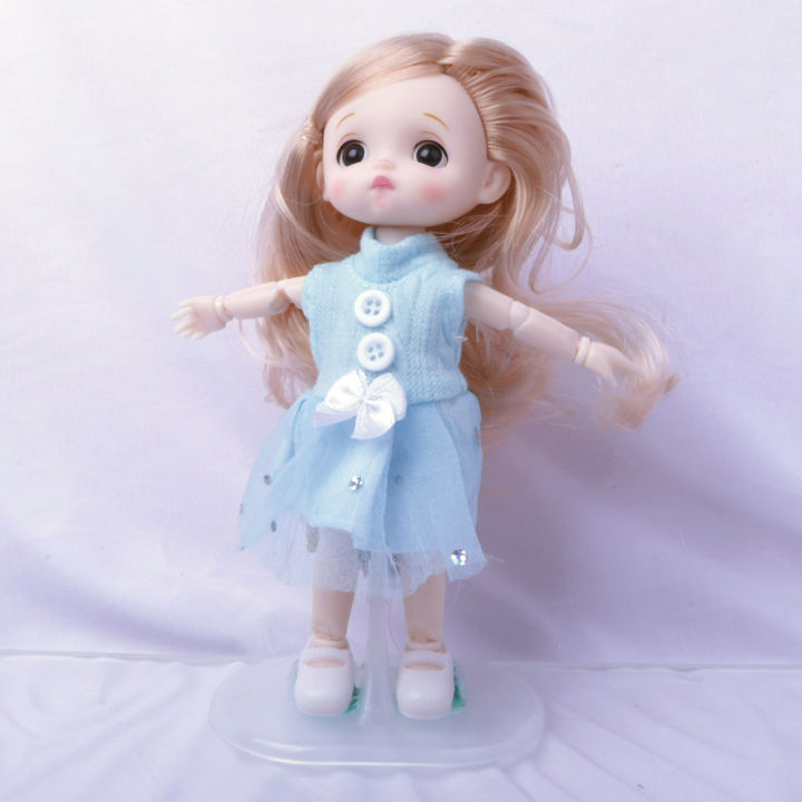 blue%20dress%20BJD%20doll%20with%2013%20Movable%20Joints%20Doll%206%20Inch%20Makeup%20Cute%20Brown%20blue%20Eyeball%20Dolls%20with%20Fashion%20Dress%20for%20Girls%20Toy%20-%20Image%206
