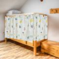 2 Pcs Bed Curtains Drape Privacy Cloth Mosquito Net Bunk Dormitory.