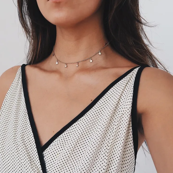 European%20and%20American%20cross-border%20jewelry%20Ebay%20Dunhuang%20source%20fashion%20simple%20thickened%20five-pointed%20star%20pendant%20short%20necklace%20female%20-%20Image%203