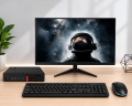 Lenovo ThinkCentre M910q Tiny Core i5 7th Gen Mini PC Full Setup with 19" HD Monitor, Keyboard & Wireless Mouse. 