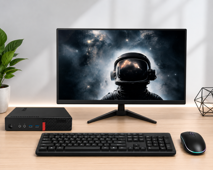 Lenovo%20ThinkCentre%20M910q%20Tiny%20Core%20i5%207th%20Gen%20Mini%20PC%20Full%20Setup%20with%2019"%20HD%20Monitor,%20Keyboard%20&%20Wireless%20Mouse%20-%20Image%203