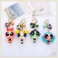 ✪ The Powerpuff Girls - Blossom / Bubbles / Buttercup / Blisstina Keychains ✪ 1Pc Cartoon Characters Silicone Bell KeyRing Pendant Bag Accessories Gifts. 