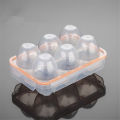 Portable Camping Shockproof and Leakproof 6 Eggs Carrier Container Case Eggs Carrier Holder Egg Storage Box Case - Transparent.
