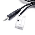 1Pc 3.5mm aux-in mp3 adapter cable for peugeot 307 308 407 C2 C5 RD4 O4C3. 