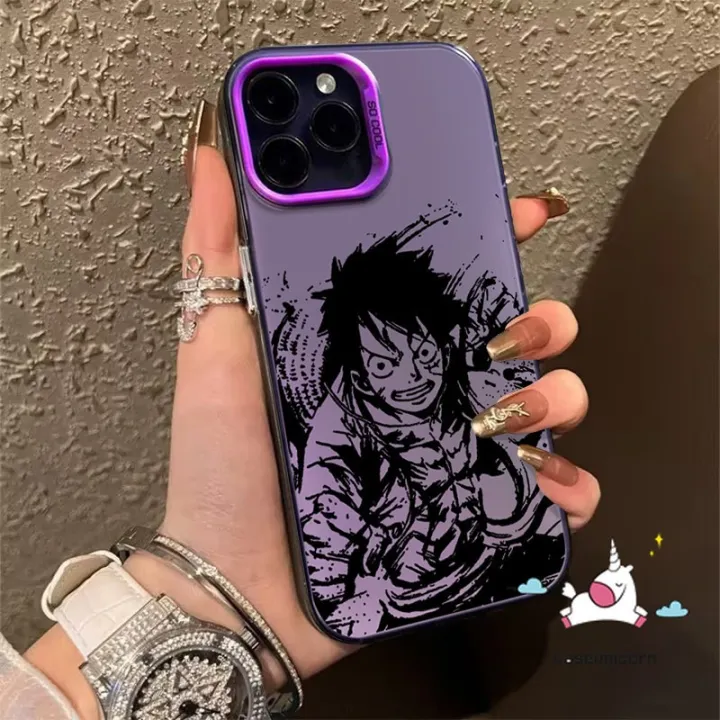 Trendy%20Brand%20One%20Piece%20Cool%20Luffy%20Ace%20Painting%20Case%20Compatible%20for%20IPhone%207Plus%2013%2014%2015%2012%2011%20Pro%20Max%20XR%20X%20XS%20Max%208%2014%2015%207%20Plus%20SE%20Cartoon%20Couples%20Luxury%20Plating%20Metal%20Lens%20Cover%20-%20Image%203