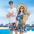 Beach Couple's Outfit Summer Suit Thailand Travel Sanya Honeymoon Seaside Vacation FatmmPlus size beach dress. 