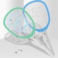Electronic Mosquito Rechargeable Bat with Bright Led Light Insect Killer Swatter with Charging Cable.