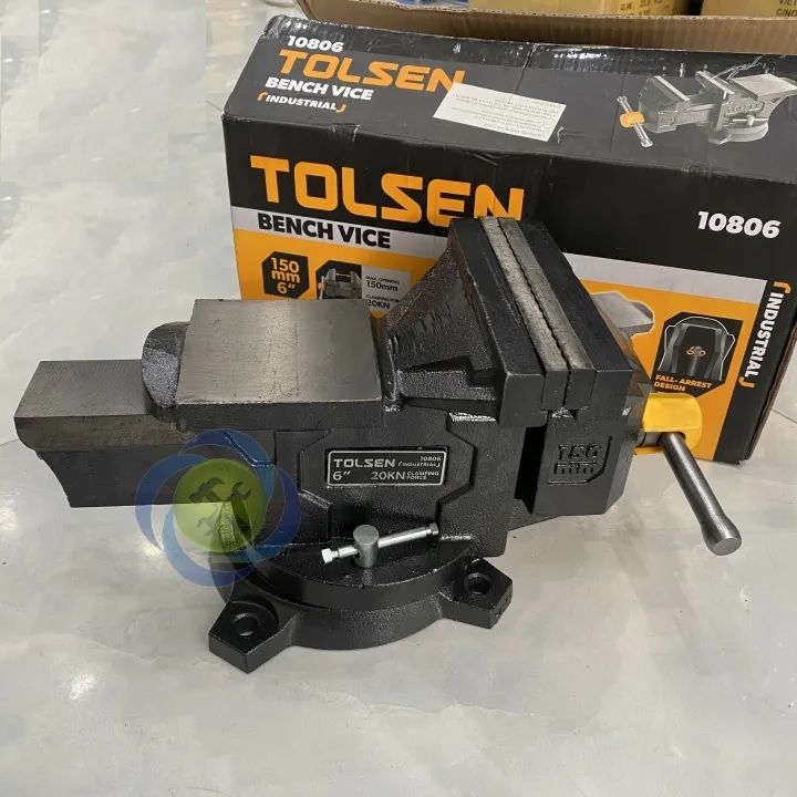 TOLSEN%206"%20Bench%20Vice%20Ultra%20Large%20Swivel%20Base%20w/%20Anvil%20Arc%20Anvil%20Design%20Bench%20Vise%20Model:%2010806%20-%20Image%202