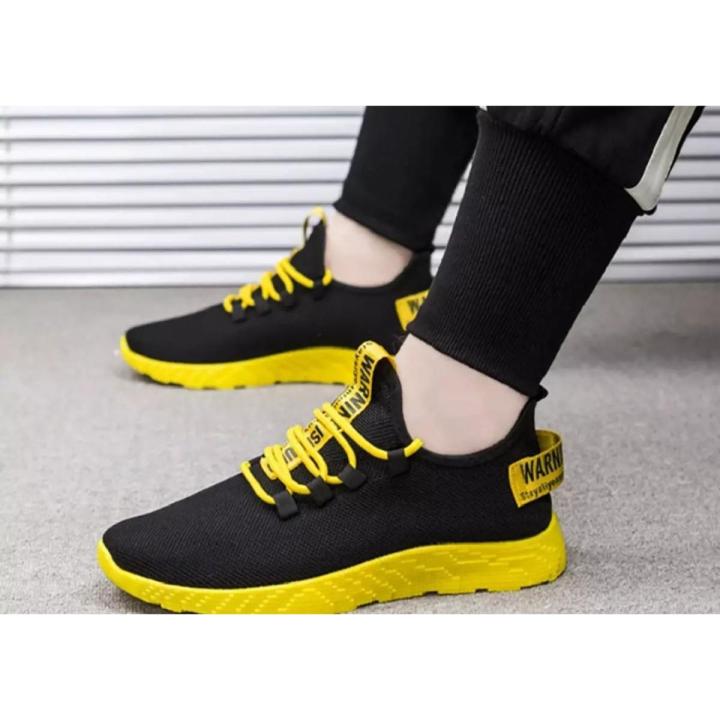 Trendy Shoes For Men With Korean Air Mesh High-Quality Lightweight Fabrics And Plain Rubber Sole Sneakers - Comfortable for All Seasons