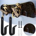 【support】 1/2Pcs Durable Wall Mount Clips Snowboard Storage Hook Wall Rack Stand Solid Steel Wall Hanger Home Garage Multifunctional Surfboard Holders. 