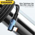 Essager Multi Protocol Compatibility 7A USB Type C Cable 90 Degree For OPPO Fast Charing Honor Huawei Oneplus Realme Angled Charger Data Wire.