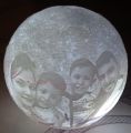 Personalized Moon Light ! Customized Moon Light with Photo & Text ! Moon light Lamp USB Plug & Play.