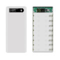 18650 Battery Power Bank Case LCD Power Bank Case LCD Display Support 20000MAh LCD Display for 8X18650 Battery White. 