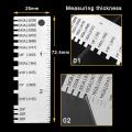Wire Stainless Steel 0.3125"-0.007" Scale Diameter Anti-corrosion Thickness Measurement Wire Gauge Measuring Tool Plate Ruler.
