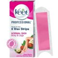 Veet Professional Normal Skin Hair Removal Wax Strips 8 Strips.