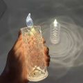 LED Electronic Flameless Candles Light Wedding Birthday Dinner Party Rose Flower Crystal Table Desk Lamp Home Decor Night Light.