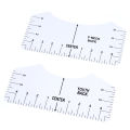8 Pcs T-shirt Ruler Guide V Neck Alignment Tool To Center Designs Measurement.