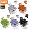 Cross-border new transparent real wireless bluetooth headset Air88 binaural noise reduction sports bluetooth headset call clear. 