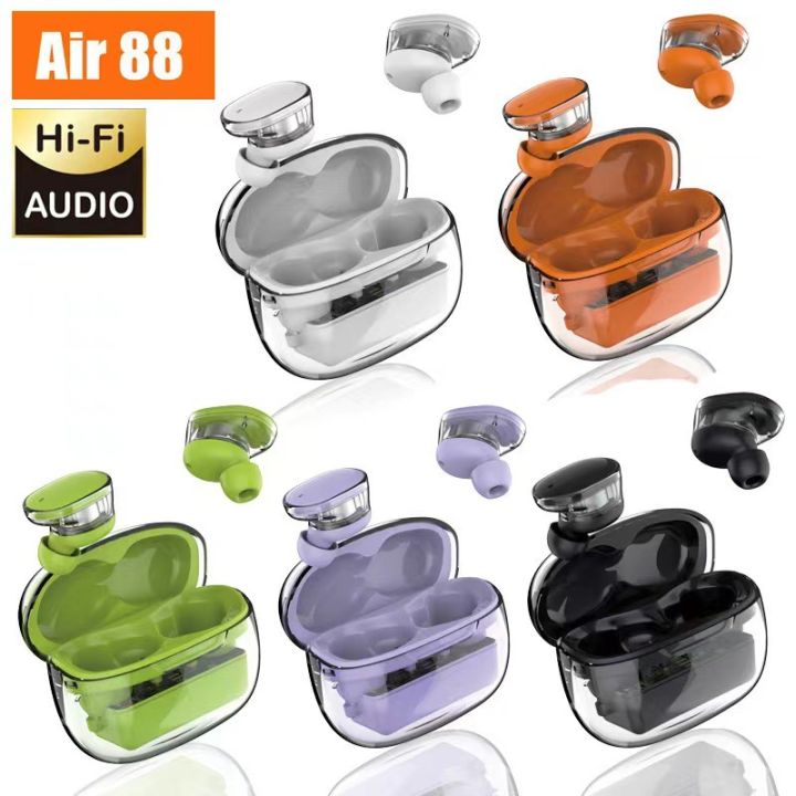 Cross-border new transparent real wireless bluetooth headset Air88 binaural noise reduction sports bluetooth headset call clear