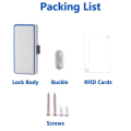 Hidden Cabinet Lock, Smart NFC RFID Electronic DIY Child Safety Proofing Lock for Cabinet Drawer Locker Cupboard.
