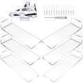 6 Pack Acrylic Floating Sneaker Shelves Clear Shoe Display Stand Room Decor for Display Collectible Shoe&Sneaker.