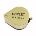 Folding Jewllery Loupe Portable Magnifying Glass Pocket Size Lovely Jewllery Magnifier Glasses Magnification Metal Gold 30*21 Mm.