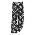 Combhasaki Womens Fuzzy Pajama Pants Sleepwear Skull Print Elastic Waist Long Pants Thickened Nightwear Halloween Lounge Bottoms.