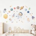 Wall Stickers for Boys Room Baby Nursary Room Decoration Cartoon Space Planet Astronaut Wall Decals Kids Bedroom Wallpaper Mural. 