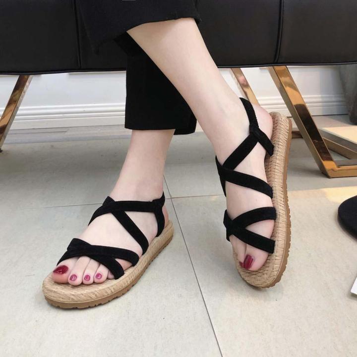 Women's Ladies Girls Korean Sandals for Women Flat Open Toe