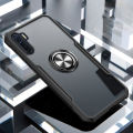 Phone Case OPPO F15 Back Cover Magnetic Transparent Clear Armor Ring Shockproof Back Cover for OPPO F15 Case.