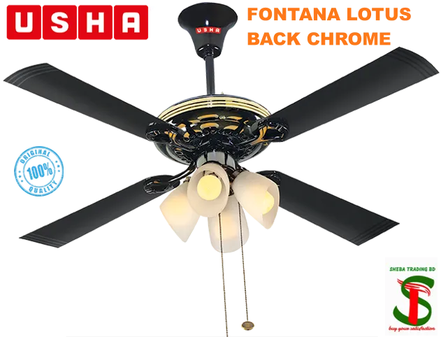 Usha%20Fontana%20Lotus%201230mm%20/%2049%20inches%204%20Blades%20Ceiling%20Fan%20with%20Decorative%20Lights%20(Black%20Chrome)%20-%20Image%202