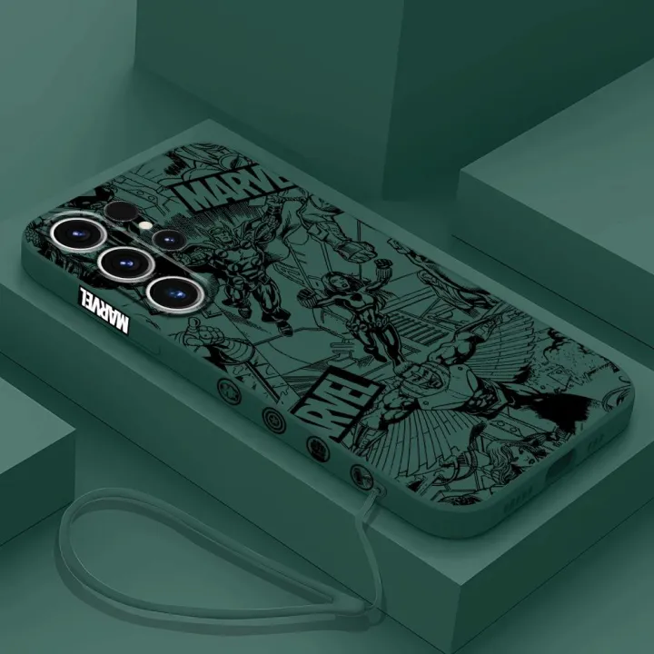 Marvel%20Logo%20Avengers%20Phone%20Case%20for%20Samsung%20Galaxy%20S24%20Ultra%20S20%20FE%20S22%20Plus%20S23%20Ultra%205G%20S21%20Luxury%20Square%20Liquid%20Cover%20-%20Image%205